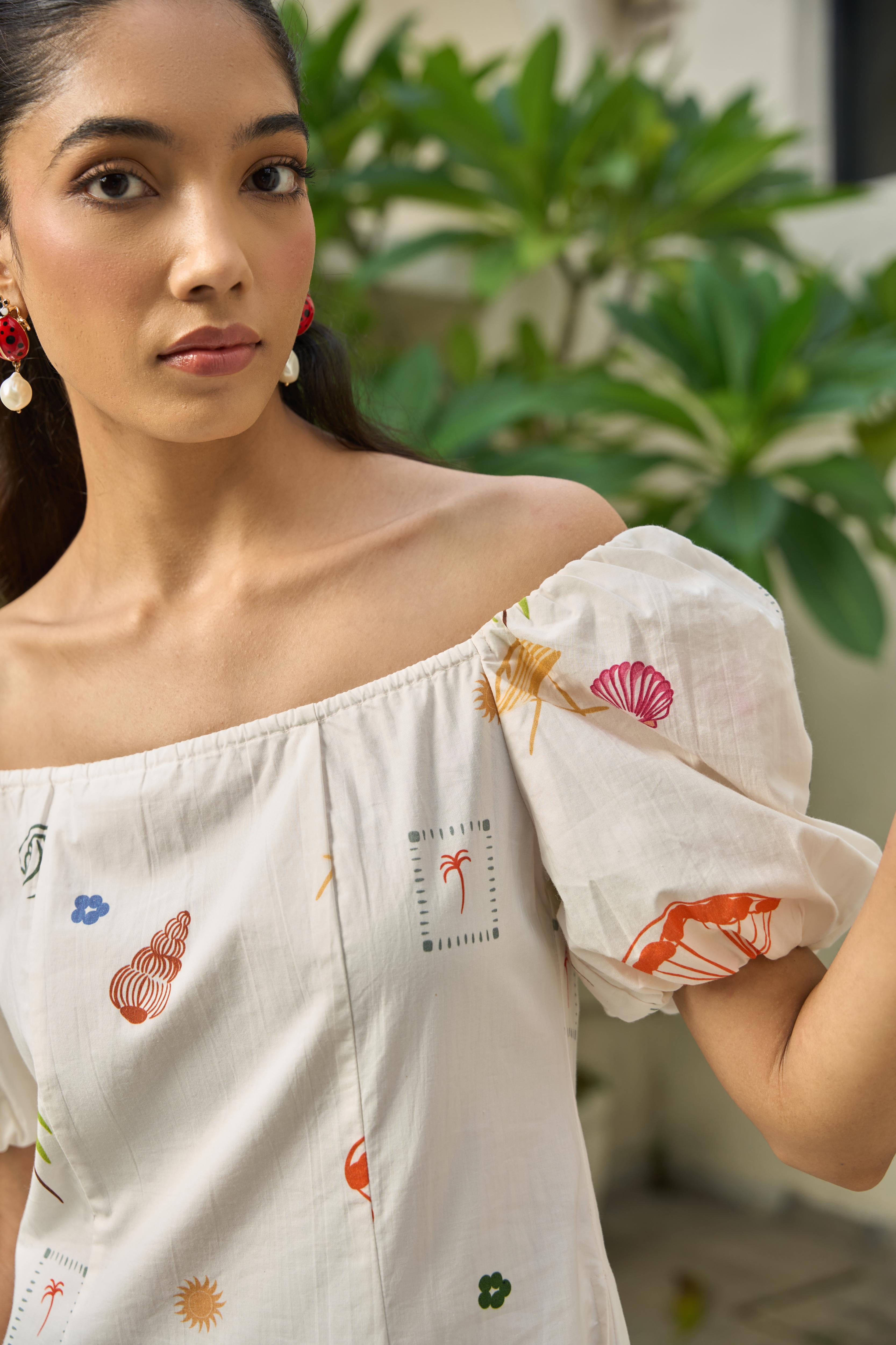 Paradiso Off-Shoulder Midi Dress