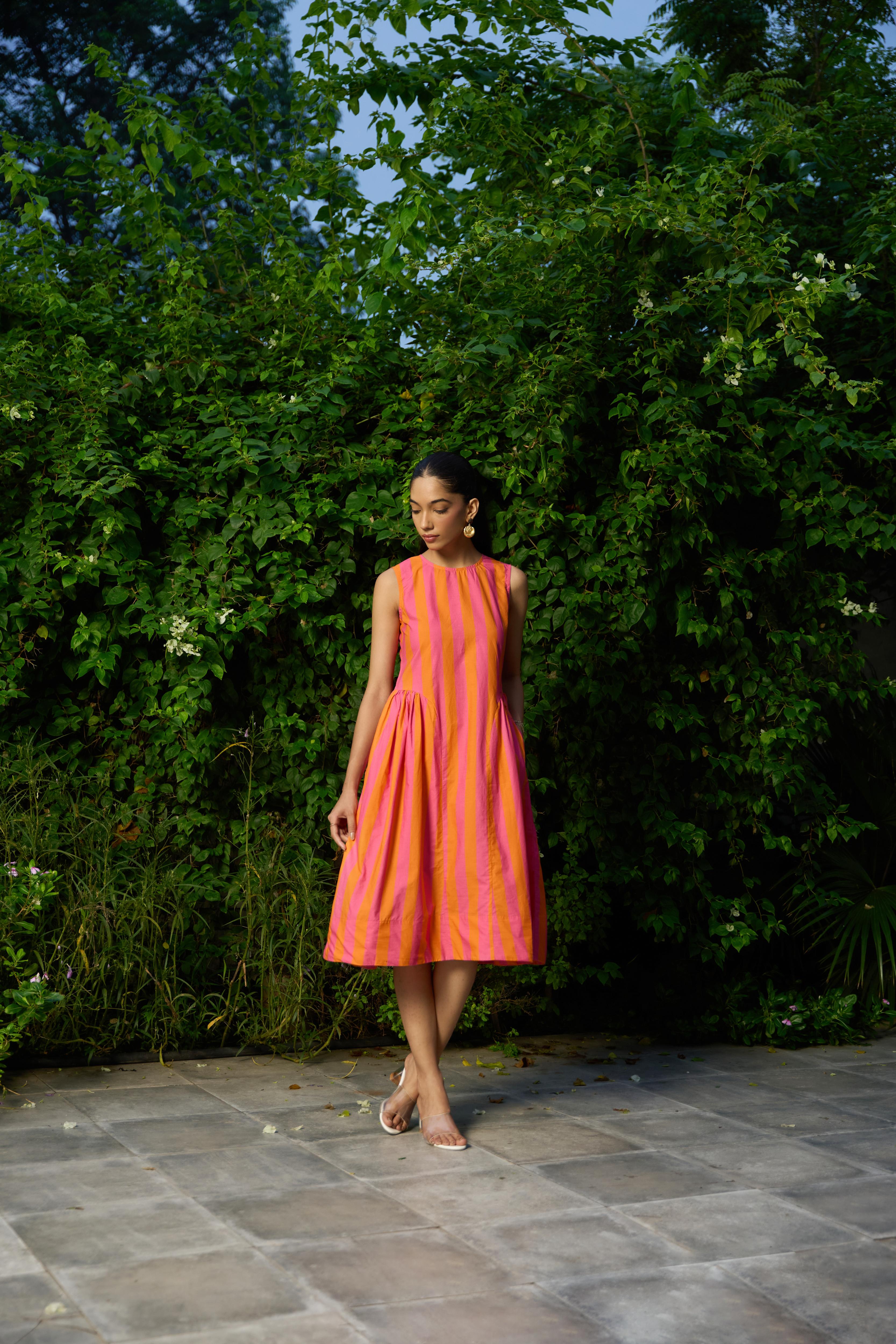 Goldenhour Sleeveless Midi Dress