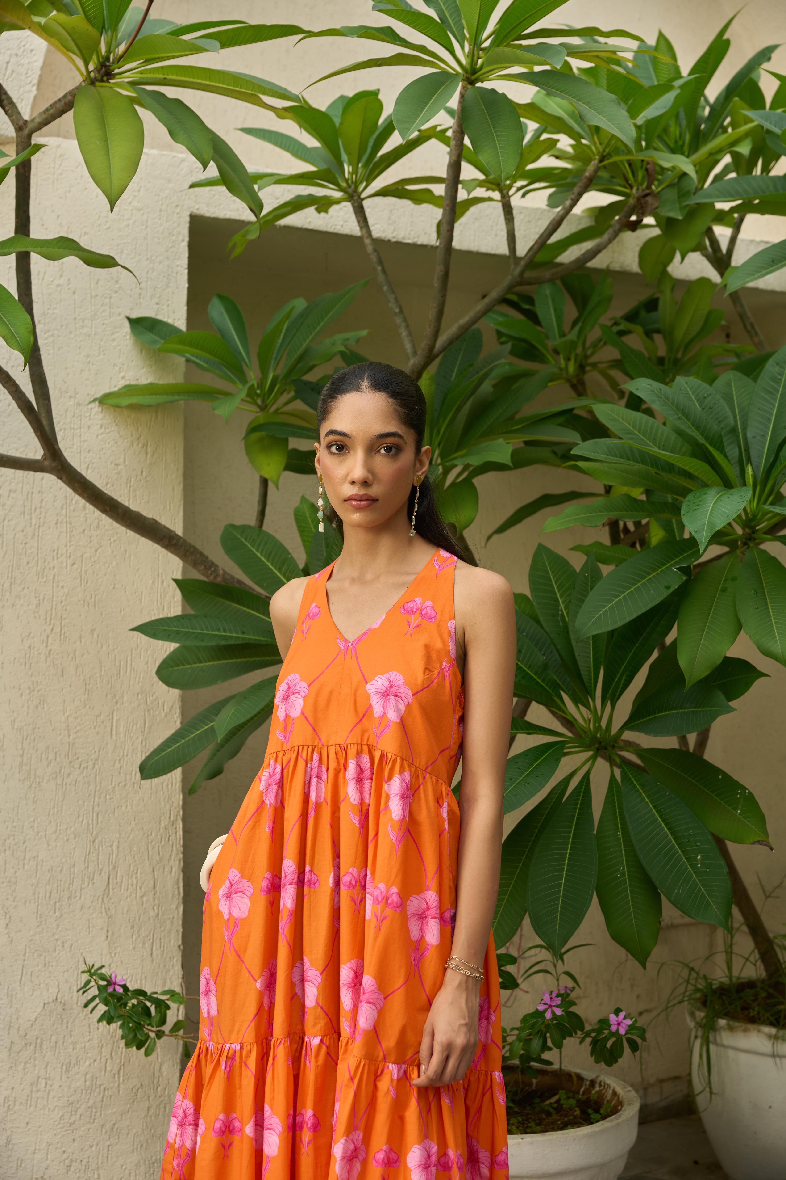 Coralbloom Halter Dress