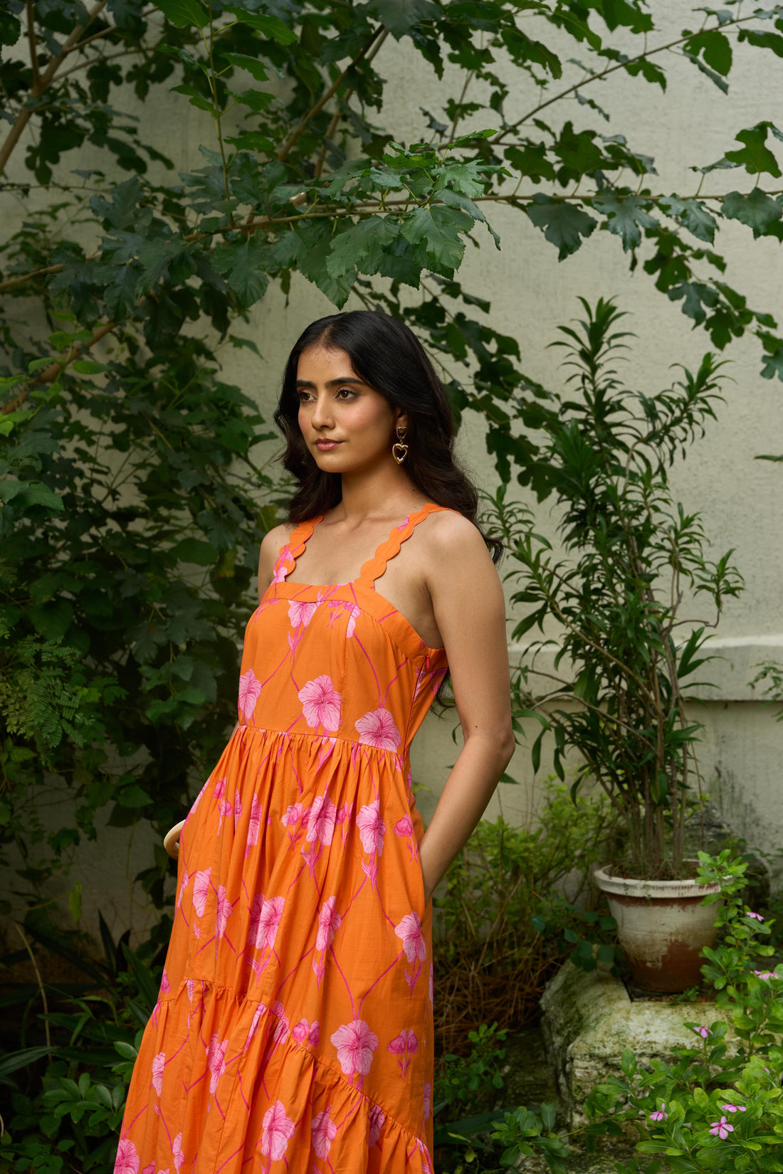 Coralbloom Scallop Dress