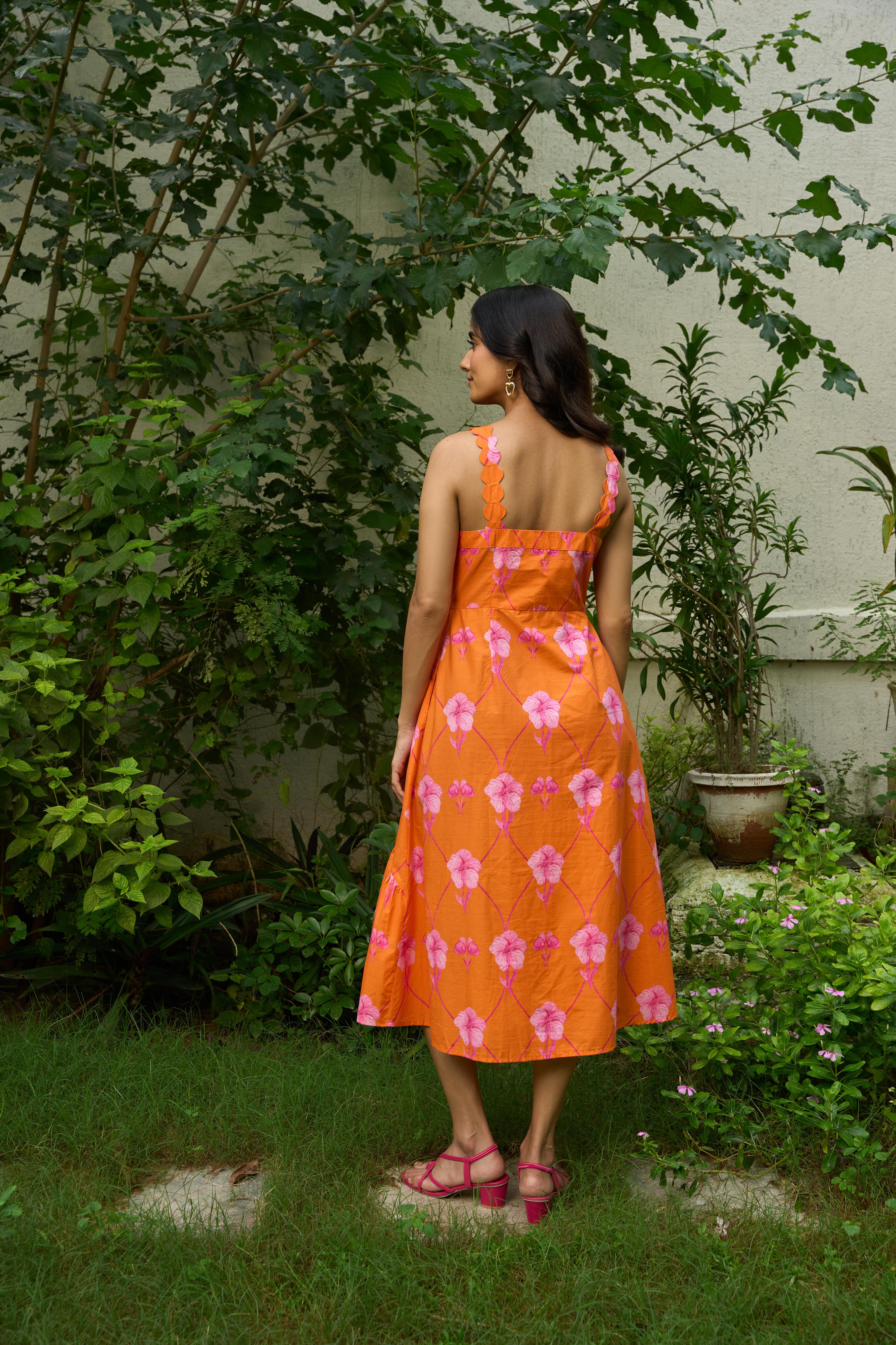Coralbloom Scallop Dress