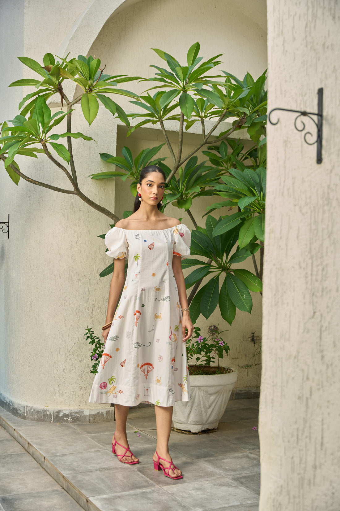 Paradiso Off-Shoulder Midi Dress