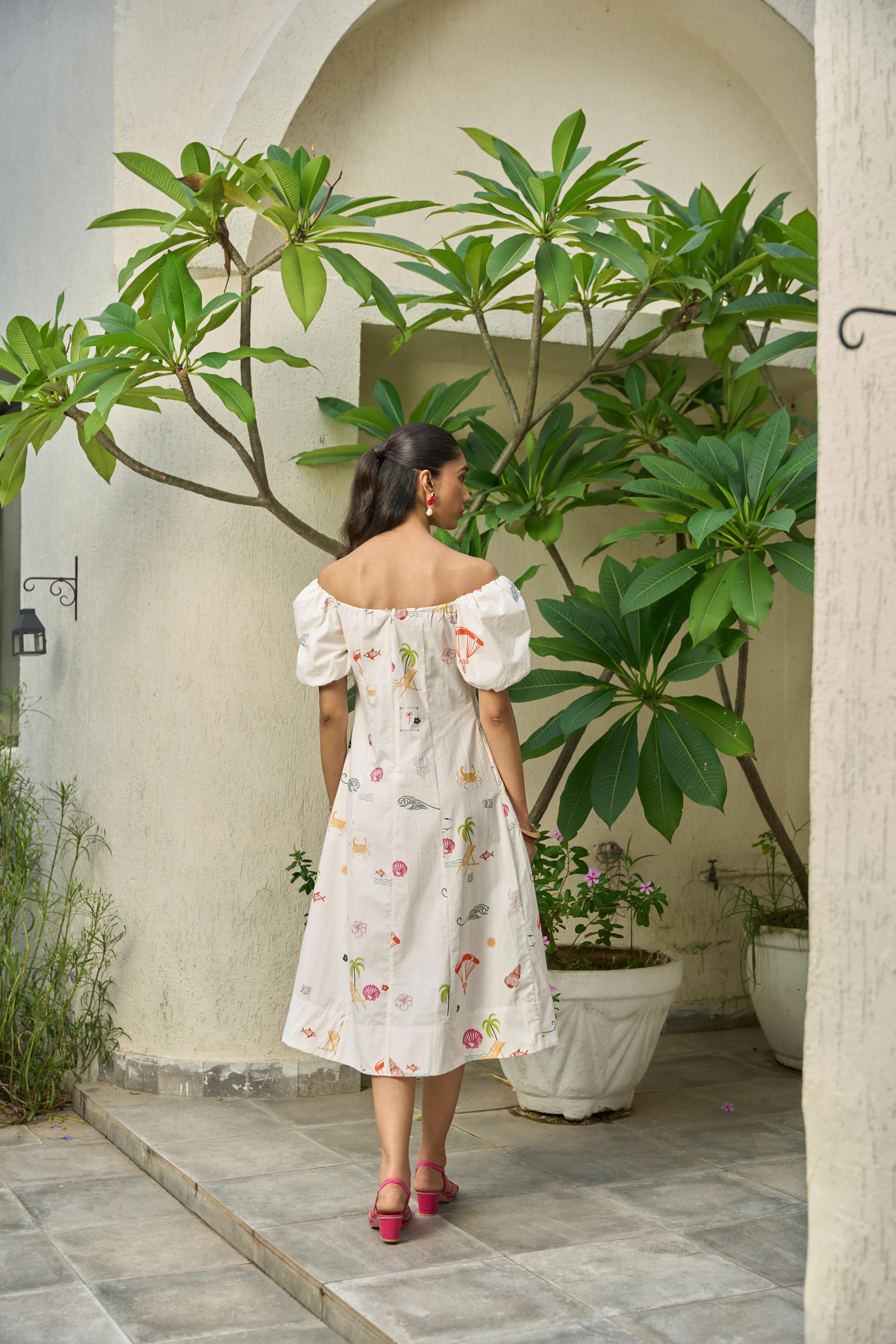 Paradiso Off-Shoulder Midi Dress