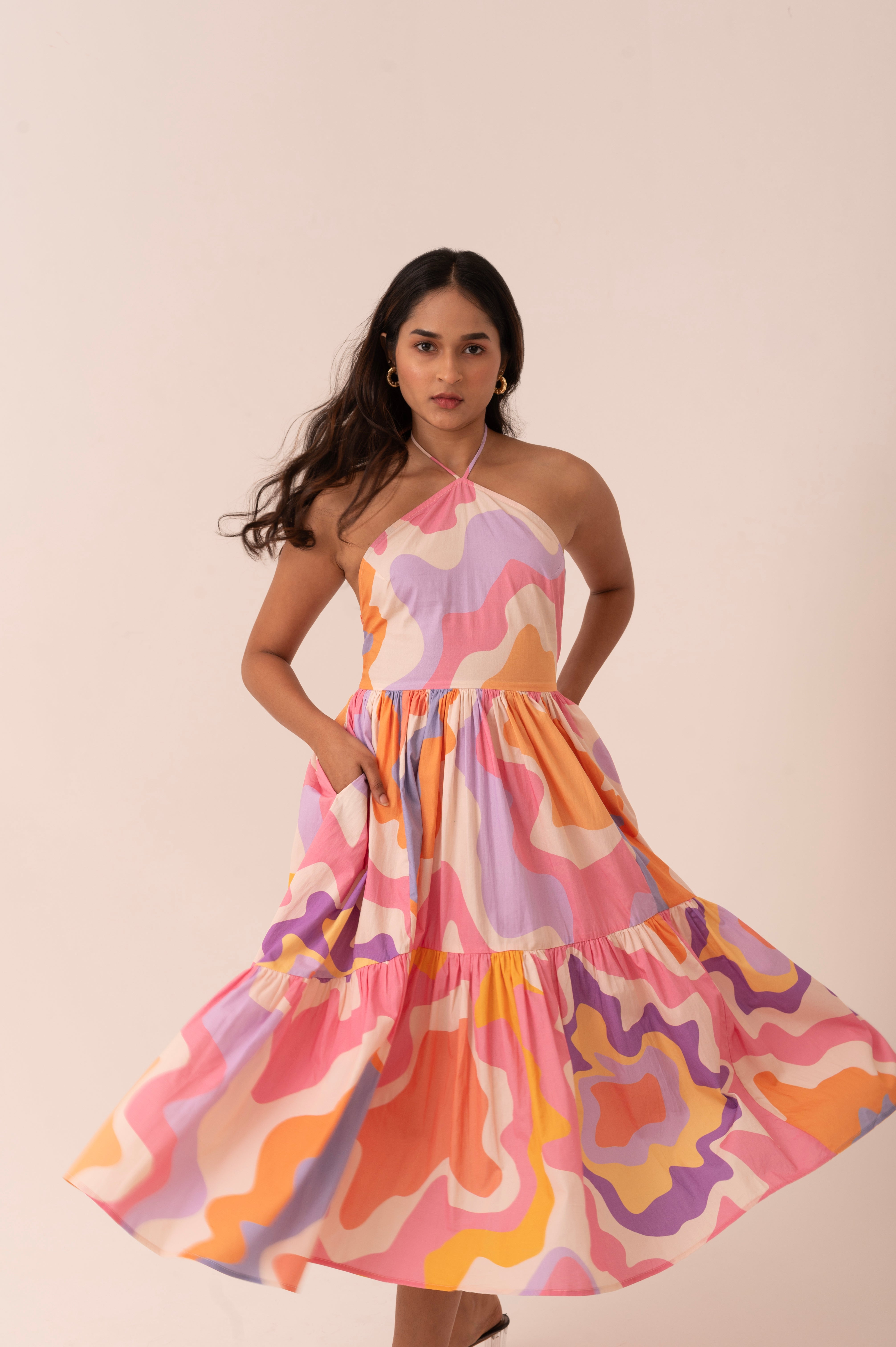 Carmese Halter Dress