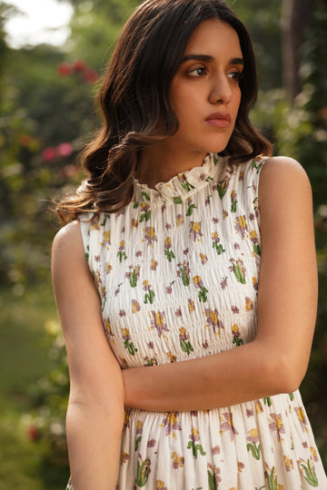 Iris Gathered Dress