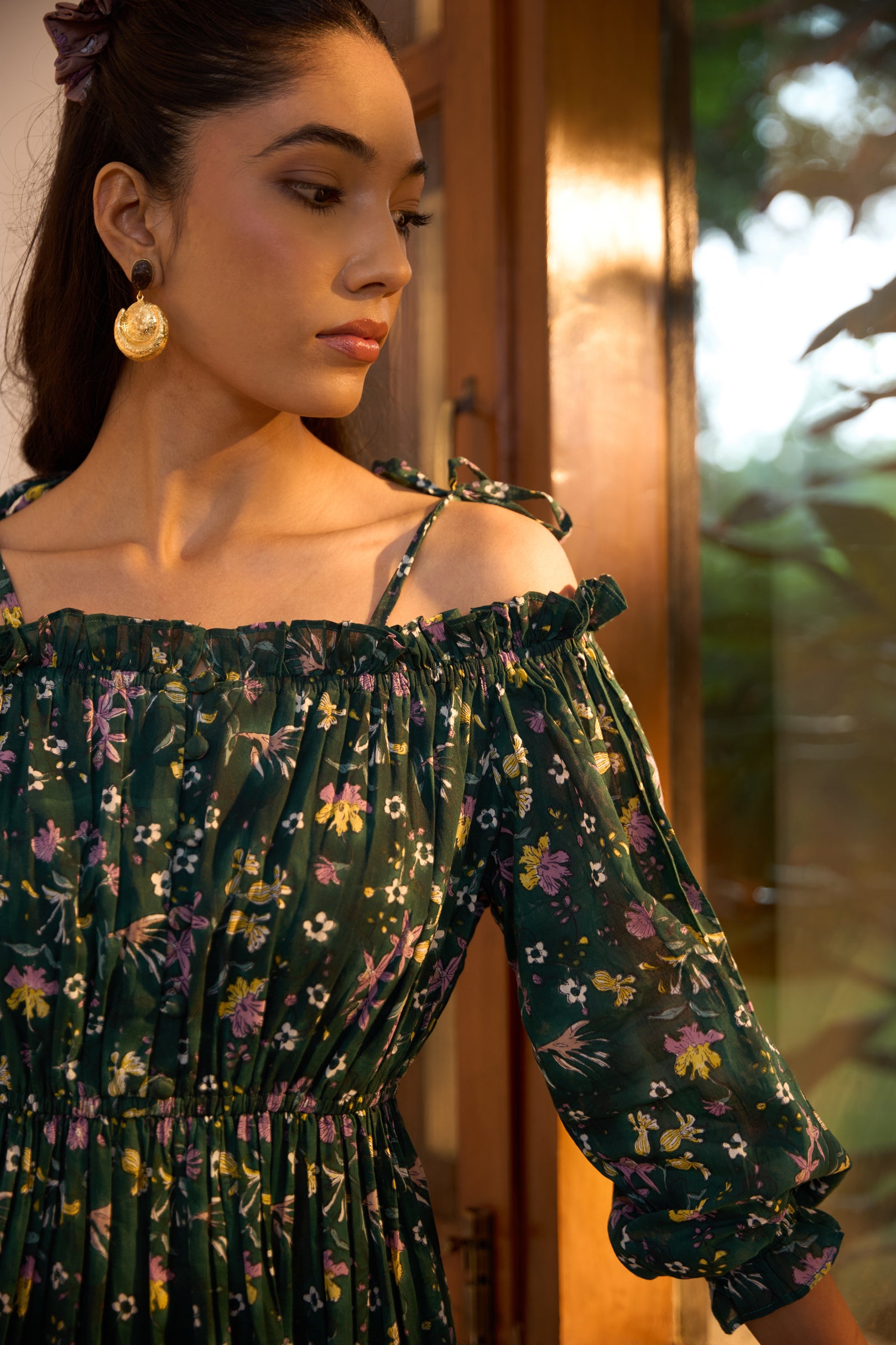 Moonflower Off-Shoulder Dress