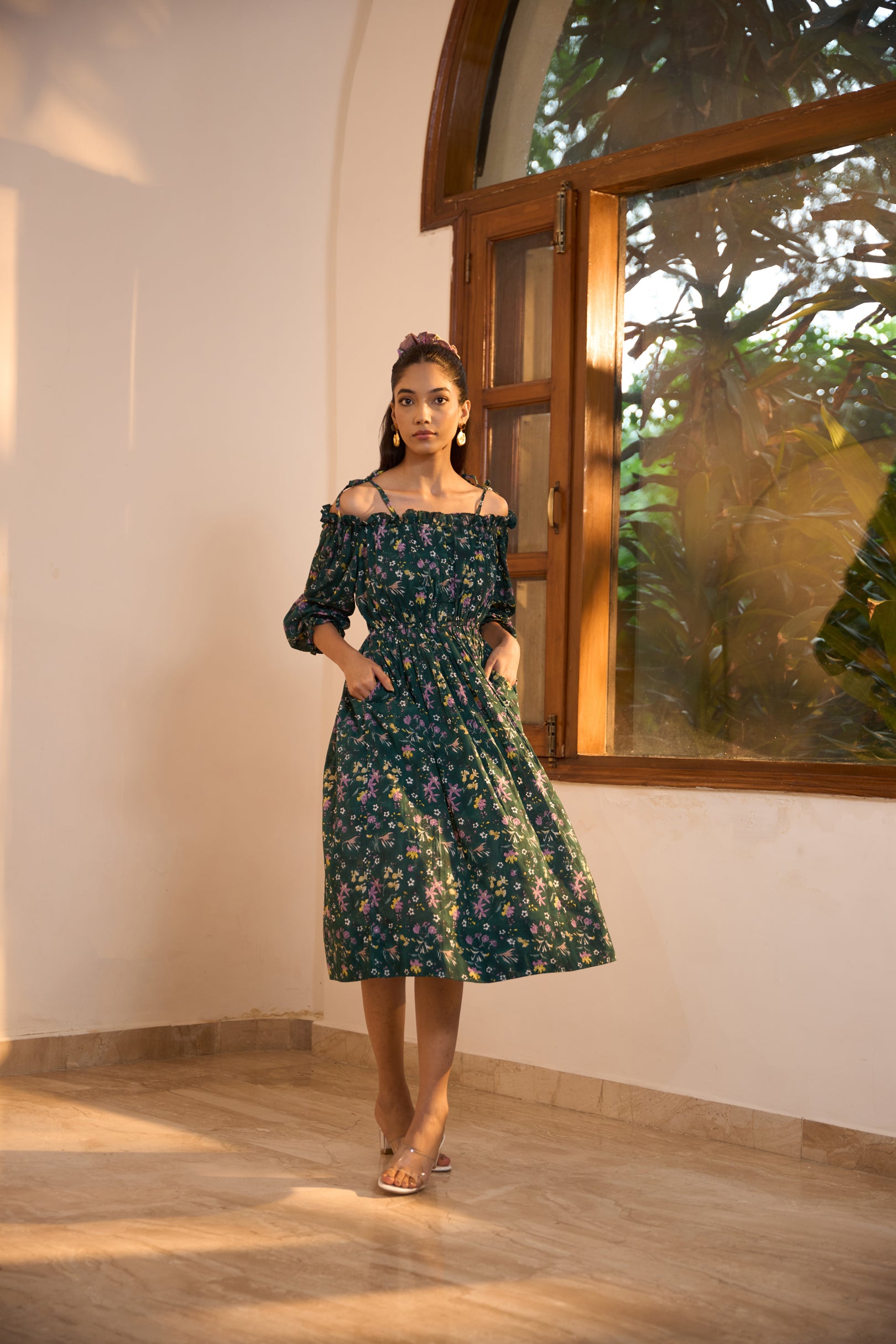 Moonflower Off-Shoulder Dress
