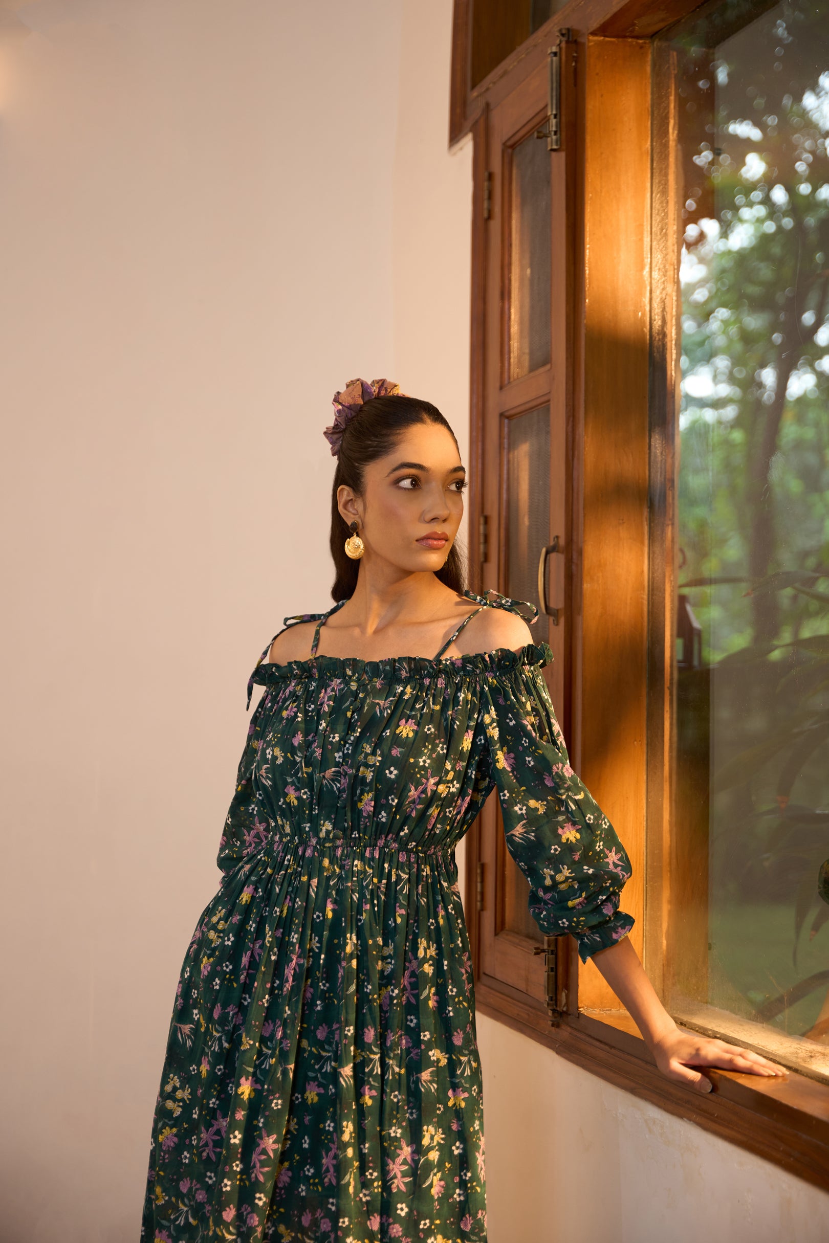 Moonflower Off-Shoulder Dress